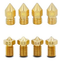 황동노즐M6 MK8 / E3D V5 V6 / 3D프린터노즐 YOIRWEOI + 894945274EA, ESD 3mm 0.3