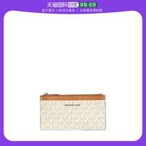 여자 스퀘어백 Europen Direct Mil MICHEL KORS 여자용 화이트 지퍼 로고 스퀘어 지갑 심플