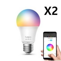 티피링크 스마트 Wi-Fi 조광 전구 Tapo L530E, 컬러(색상 조절), 2개