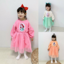 [이모맘] F/W 디즈니정품 프린세스 퍼프소매 샤원피스 라푼젤 공주원피스 MR03