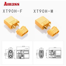 AMASS 정품 XT90 XT90 컨넥터 암 수, XT90 수 ( 보호캡 )