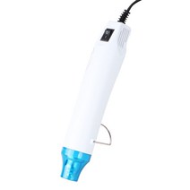 쉬링크 플라스틱 히팅건 미니 열풍기 공예용 힛툴, 유백색 220V 흰색  파란색