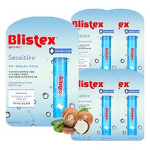 블리스텍스 센시티브 립밤 5개/무색 무향 튼입술 보습 립 케어 에센스, 무색(무향), 4.25g, 5개