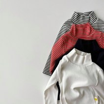 유아 기본 반폴라 티셔츠 기모 폴라티 키즈 아기 아동 주니어 가을 겨울