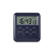 DOBAOJIA 디지털 타이머 알람 시계 3 in 1 다기능 주방 마그네틱 백 스톱워치 카운트 업/다운 진동/경고음 요리 작업 학습 요가 침실 논쟁용 (다크 블루), Dark Blue