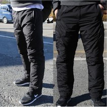 캠핑오리털방한방수바지 기모바지 등산바지, 블루