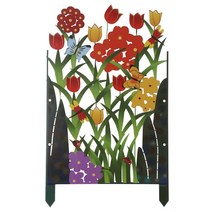 안뜰 정원 철제 아트 울타리 꽃밭 정원 장식 울타리 홈 장식 테두리 테두리 DIY 잔디 조경 프레임, C