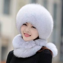 숄 머플러 가디건 코스 토템 여우 모피 랩이 달린 여성용 겨울 모자의 여분의 길이 수