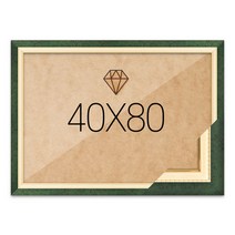 보석십자수 패브릭형 액자 40x80 고급형 수지 그린 (아크릴 보호필름-스티커판 포함), 단품