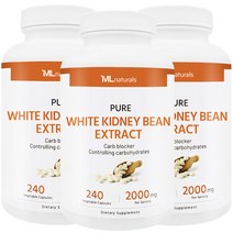 [미국번개배송] 착한명품 마이라이프 내추럴스 흰강낭콩 추출물 2000 mg 240정 3병