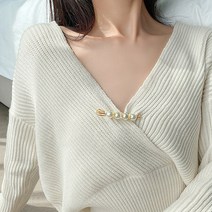 BEAUTY 진주 고정 핀 브로치 허리 조절 수선 장식