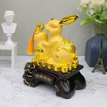 황금동전 토끼 장식품 금원보장식 호리병장식 개업선물 개업장식 집들이선물, 호리병