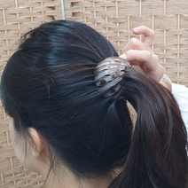 횬마트 포니테일 올림머리 만두핀 똥머리 헤어 집게핀 그레이블랙