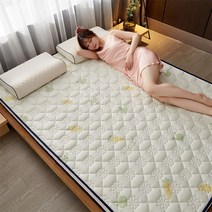 토퍼 접이식 침대 바닥이불 패밀리 흙 돌 매트리스 패드 퀸 두꺼운 요매트 얇은, 백무 입체 6cm
