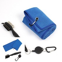 골프 클럽 브러쉬 타월 블루 골프용품악세사리 필드나갈때준비물 골프필드용품 골프용품판매점 초보퍼터추천