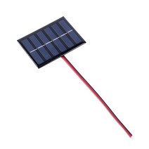 태양광 보조배터리 1pc/2pcs 미니 태양 전지 패널 1W 3V 100MA DIY 야외 열 충전기 보조베터리 65x48MM 2-3V 배터리 충전 케이블, [01] 1PCS