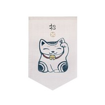 안방커튼 벨벳커튼 거실 병원 커튼 일본 행운의 고양이 불꽃놀이 폴리에스터 짧은 주방 홈