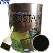 KCC 프로스테인 네오 0.9L 오일스테인 우드스테인 목재보호 발수 방충, BX900(에보니블랙), 1