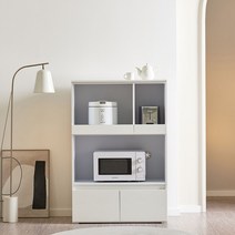 포시아 와이드 렌지대 800 주방수납장 전자렌지대, 그레이