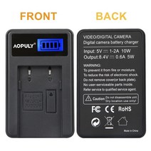 원래 AOPULY NB-2L LCD USB 충전기 G9 G7 S80NB 2L NB2L 용 NB-2LH NB-2L12 NB-2L14 BP-2L24H EOS 350D 400D