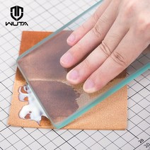가죽공예 wuta leather burnisher craft tools clear 강화 유리 slicker for burnishing Polishing board leather, 유리 슬라이커