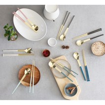 신혼부부용 주방살림템 고급 골드 수저 결혼선물 인테리어식기 나들이용품 예쁘게밥먹기 나를위한, 숟가락 화이트
