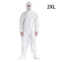 일화요 방진복 산업용10 PCS 일회용 Workwear Coverall 보호 복 Spary 그림에 대 한 Anti-pollution 전체, 01 White_02 XL