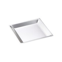 킹센스 사각 원형 스텐 접시 나눔 샐러드 그릇, 킹센스 트레이 정사각 22cm