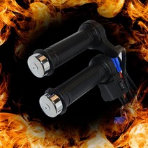 블루샤크 오토바이 열선 핸들 그립 핫그립, 1세트, 블랙