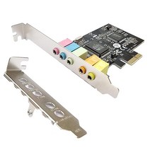 HINYSENO PCI-E CMI8738 5.1 채널 스테레오 사운드 카드 신호 소음 감소 Win XP/Win 7/ Win 8/ Win 10 32Bit 64Bit, 5.1 ChannelHINYSENO