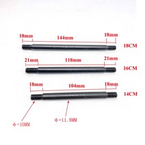 외발전동휠 m12 차축 14cm 16cm 18cm 길이 전기 스쿠터 전면 및 후면 휠