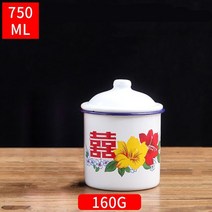 북유럽 그릇 향수 중국 에나멜 컵 뚜껑 크리 에이 티브 인스턴트 국수 대용량 차 83, 협동사, 750ml
