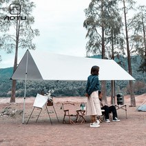 캠핑 그늘 암막 타프 폴대 UV 블랙코팅 접이식 캐노피 천막 + 설치도구 세트 대형 3000 x 3000 mm, USB형 줄전구+피뢰 비닐 각 2개입 세트