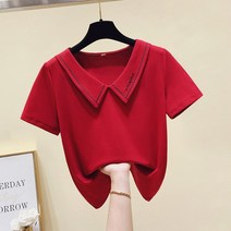 자수티 할인점 상점 전문점 궤짝을 치우다 마름질 여성의류 잔품 슬림핏 플랫카라 3848273766, 와인색 M