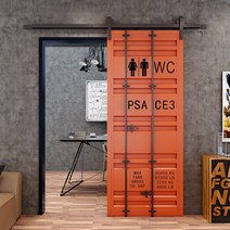 슬라이딩도어 미닫이문 도어레일 셀프설치 컨테이너문, 95x215 (컬러 및 로고 문의요망)