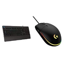 로지텍 G213 영재 게이밍 키보드 라이트싱크 RGB 백릿 키s 물-에 강한 커스텀 전용 멀티-미디어 키s – 블랙, Keyboard + G203 Lightsync