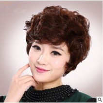 썸스팟 짧은머리가발 중년여성가발 여배우가발 풍성한숏컷가발 통가발 패션가발중장년 엄마가발 단발머리 볼륨헤어 볼륨가발, 개, 다크브라운(고온사)+헤어망 스틸빗