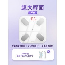 디지털 스마트 체중계 근육량 체지방 채중계 정확한 가정용 체성분 저울 몸무게 측정기 계산기, Big-저울면-배터리 보내기