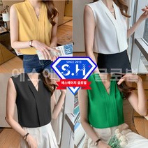 4컬러 민소매 블라우스 슬리브리스 여성나시 보들 하객룩 패션