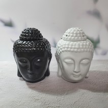 불교굿즈 부처님 아로마버너 티라이트 발향기 캔들홀더, 블랙, 1개