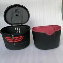 전기자전거 바구니 짐가방 미니벨로 바스켓 전동킥보드 장바구니 스쿠터 바이크, 블랙 레드 라지+내부  나사백+공구