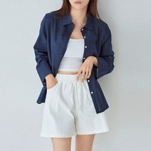 리틀마켓 데일리 쿨 베이직 파스텔 긴팔 린넨 셔츠 NE03A9