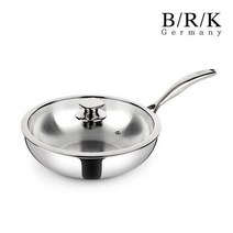 스텐웍 BRK 플레인 통5중 인덕션 인덕션용 중식웍 중화팬 튀김팬 중화웍 궁중후라이팬 인덕션궁중팬, 엠보싱28cm