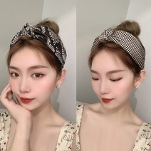 와이드반다나머리띠 여성 유아 아동 초등 썸머 두꺼운헤어밴드 은꽃밴드