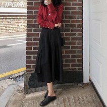립걸루루 포켓블라우스