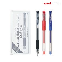 유니 유니볼 시그노 0.5mm 10자루 UM-151-05 중성펜, 레드, 10개입