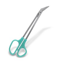 Happy Healthy Smart 성인 및 노인용 손가락 및 발톱 가위 긴 스테인리스 스틸 21.6cm(8 1/4인치) 손톱깎이 인체 공학적 디자인 긴 손잡이 및 각진 블레, Turquoise, Turquoise