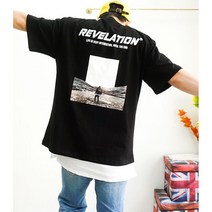4XL 백프린팅 여름 반팔티 빅사이즈티셔츠 2컬러