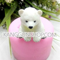 실리콘 몰드 HB_아기북극곰 1구/비누 석고방향제 재료