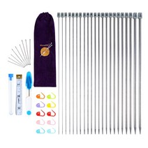 코바늘케이스 뜨개 용품 보관 Knitting Needle Set Sweater Needles Tools with Case Bag Yarn Weave Accessories Larg, 단일옵션